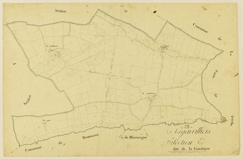 Section E, la Gaudrière / Terminée par Monsieur Lefèvre, Géomètre secondaire.