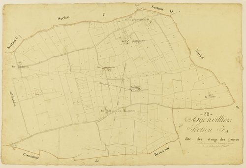 Section F, les Etangs des Pances, feuille 1 / (...) terminée par Monsieur Lefèvre, Géomètre secondaire.