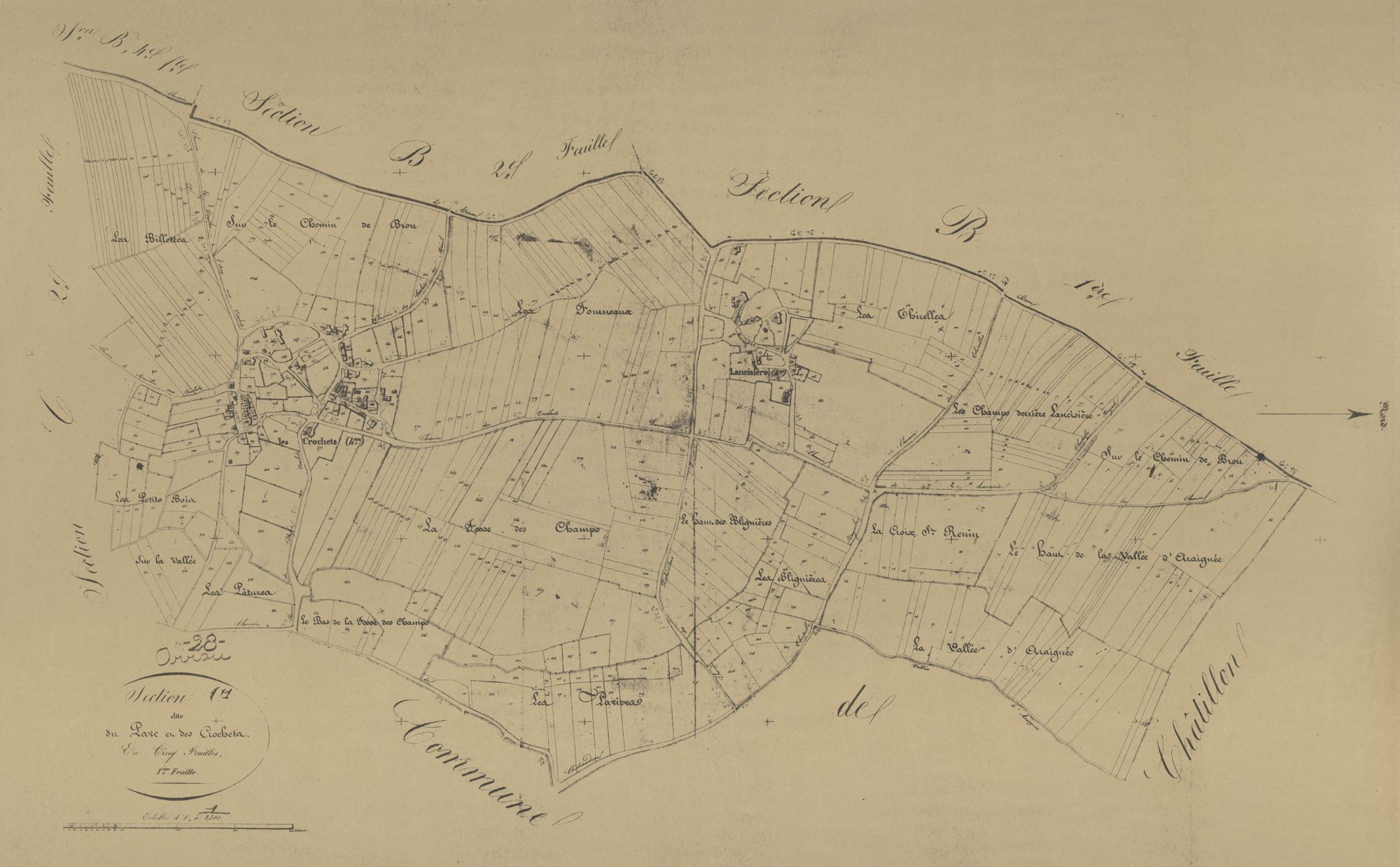 Section C, le Parc et les Crochets, feuille 1.
