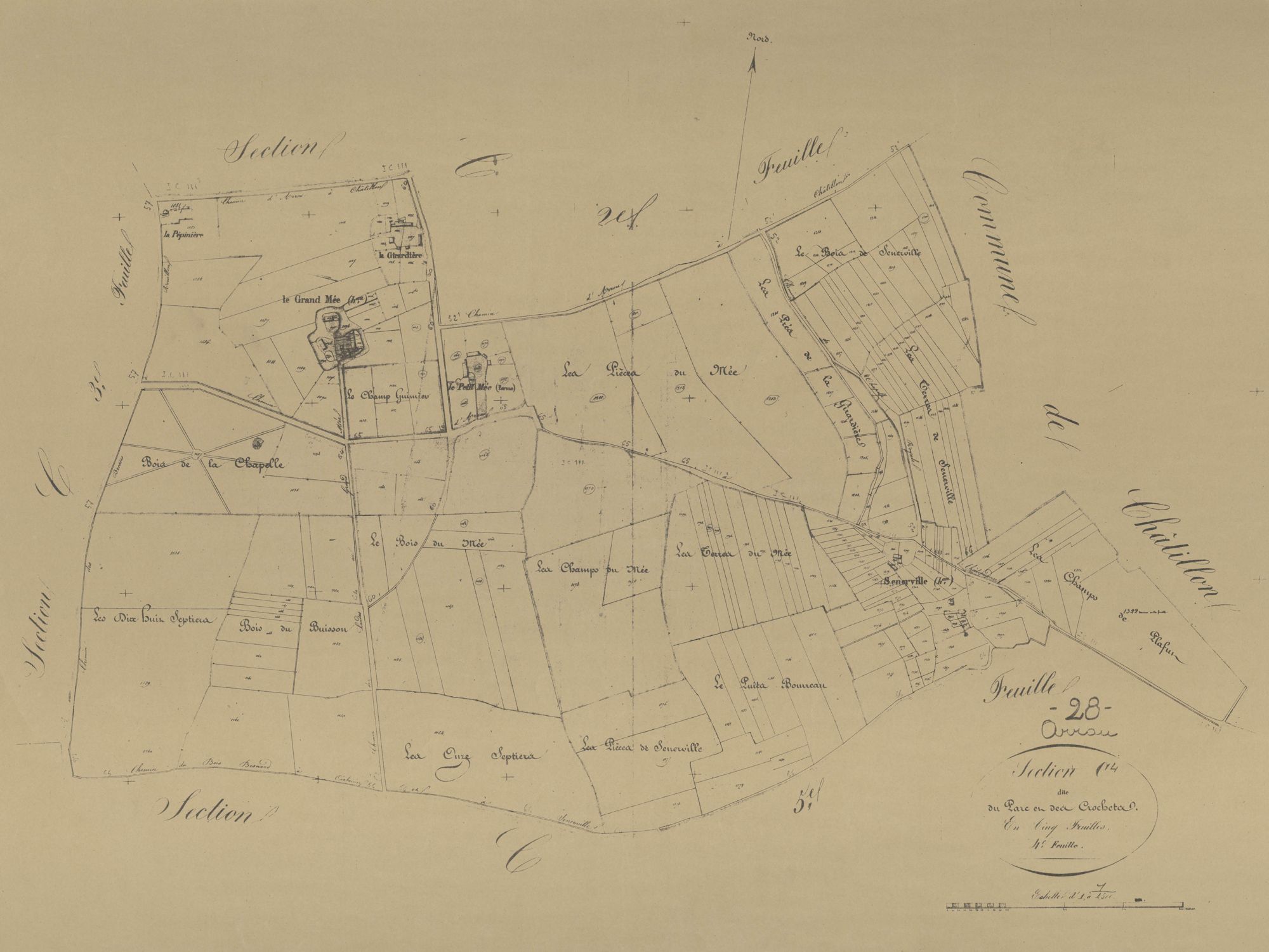 Section C, le Parc et les Crochets, feuille 4.