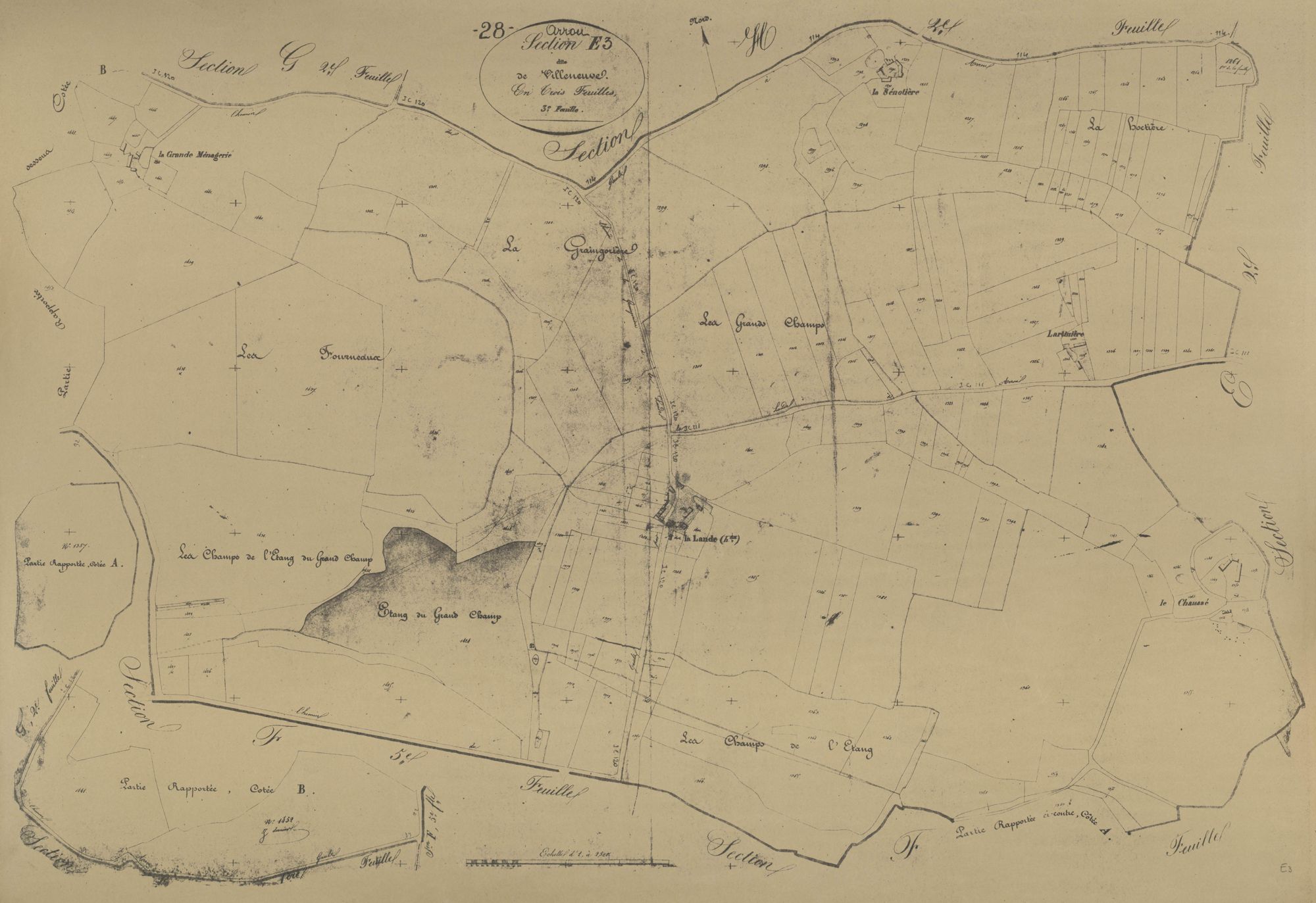 Section E, Villeneuve, feuille 3.
