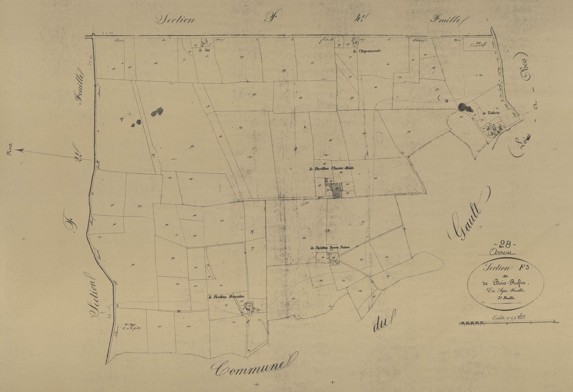 Section F, Bois Ruffin, feuille 3.