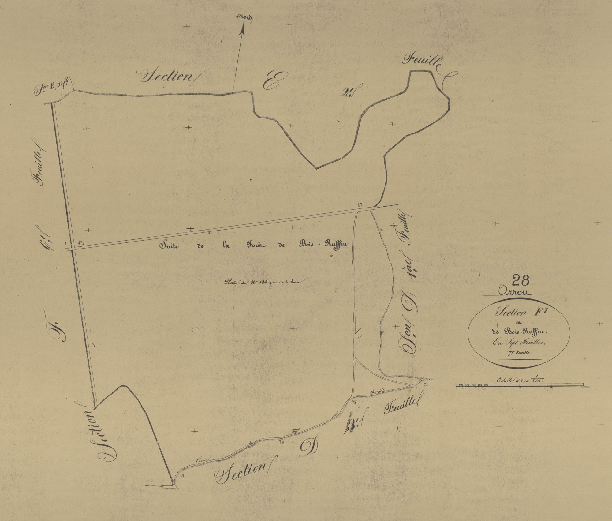Section F, Bois Ruffin, feuille 7.