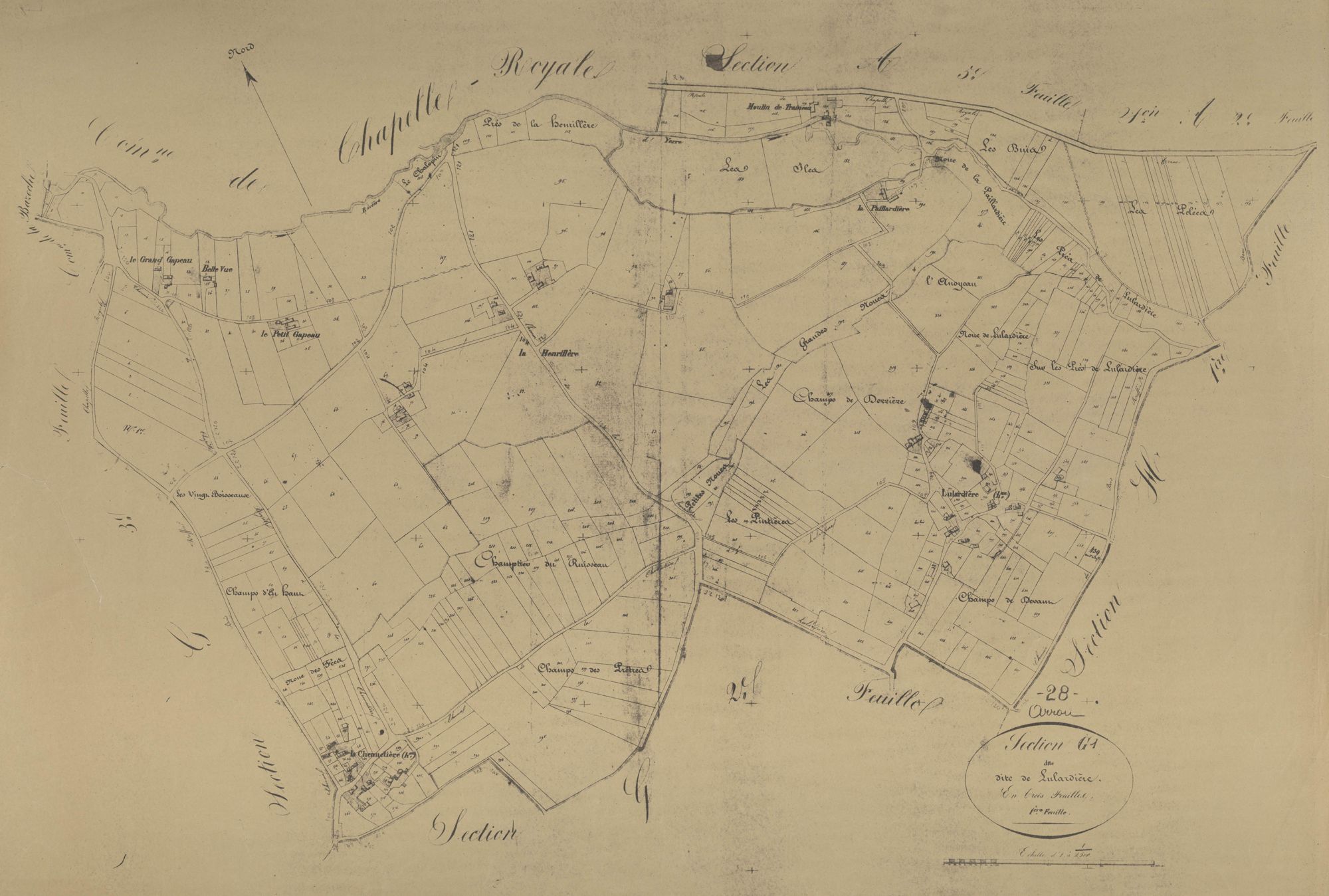 Section G, Lulardière, feuille 1.