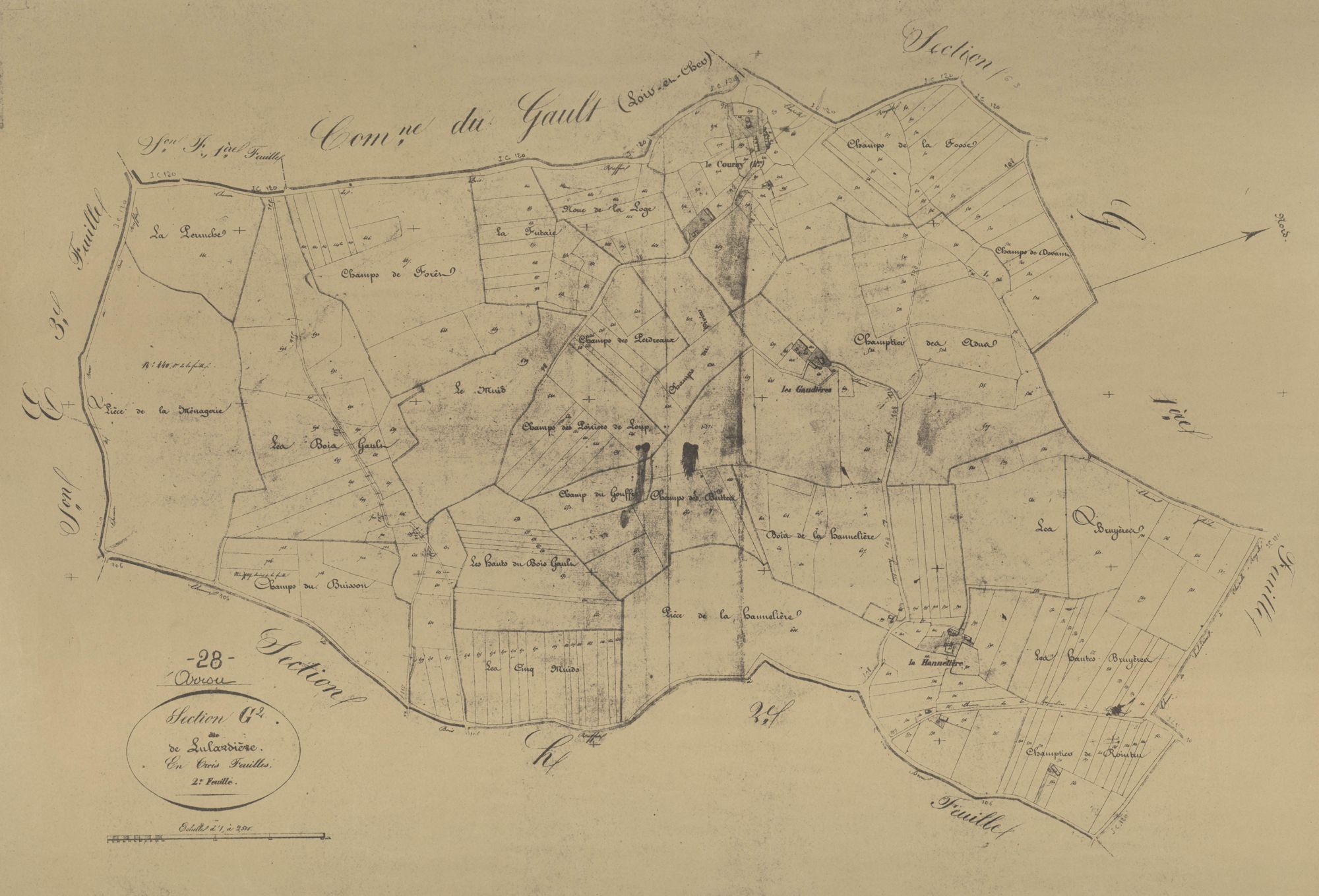 Section G, Lulardière, feuille 2.