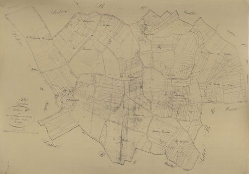 Section B, le Village et les Mesnils, feuille 2.