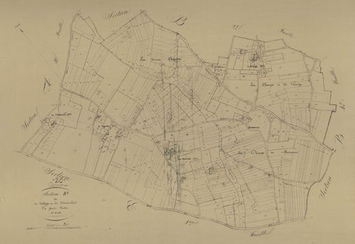 Section B, le Village et les Mesnils, feuille 3.
