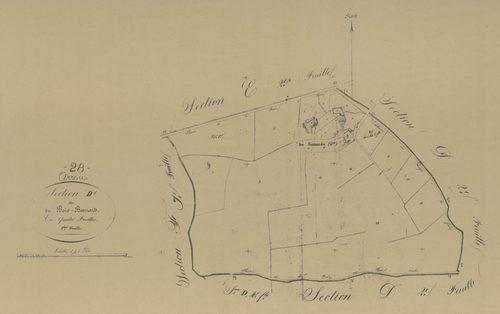 Section D, le Bois-Besnard, feuille 1.