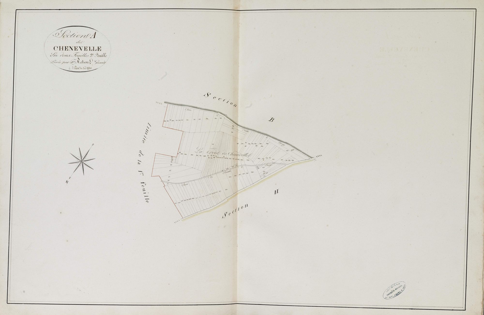 Section A, Chenevelle, feuille 2.