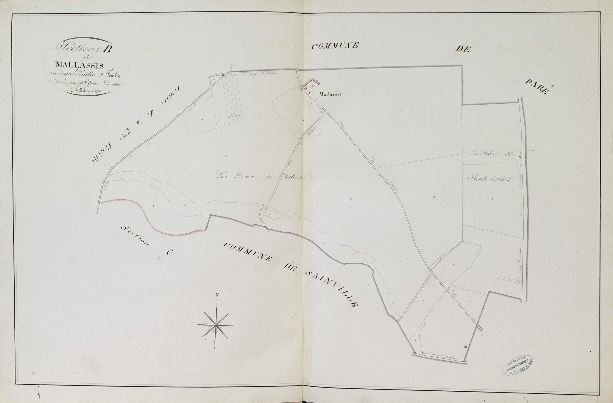 Section B, Malassis, feuille 1.
