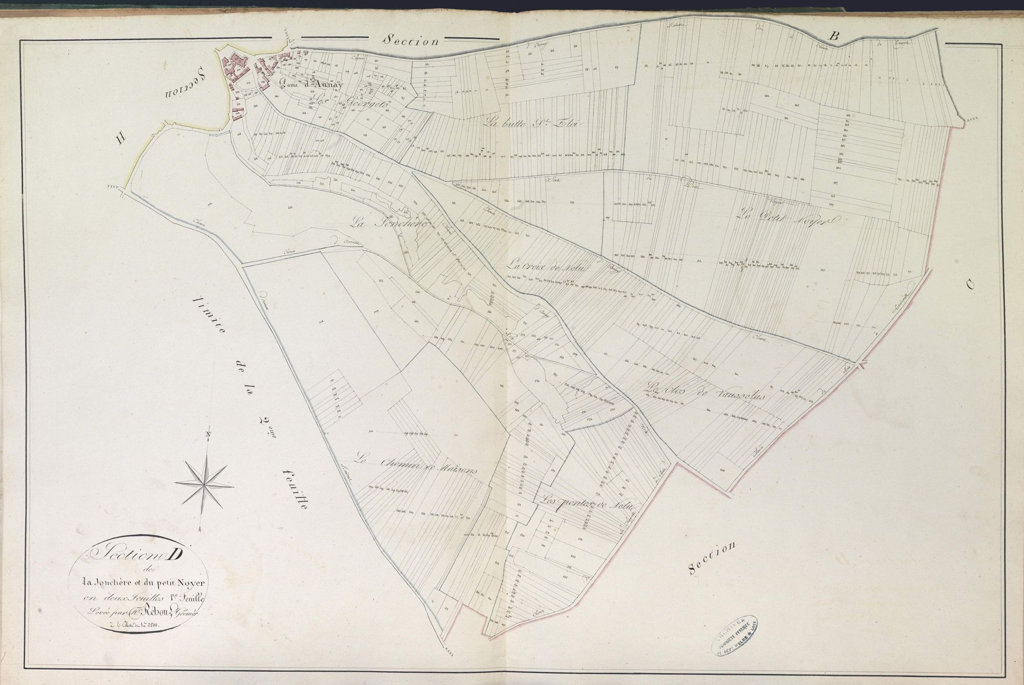 Section D, la Jonchère et le Petit Noyer, feuille 1.