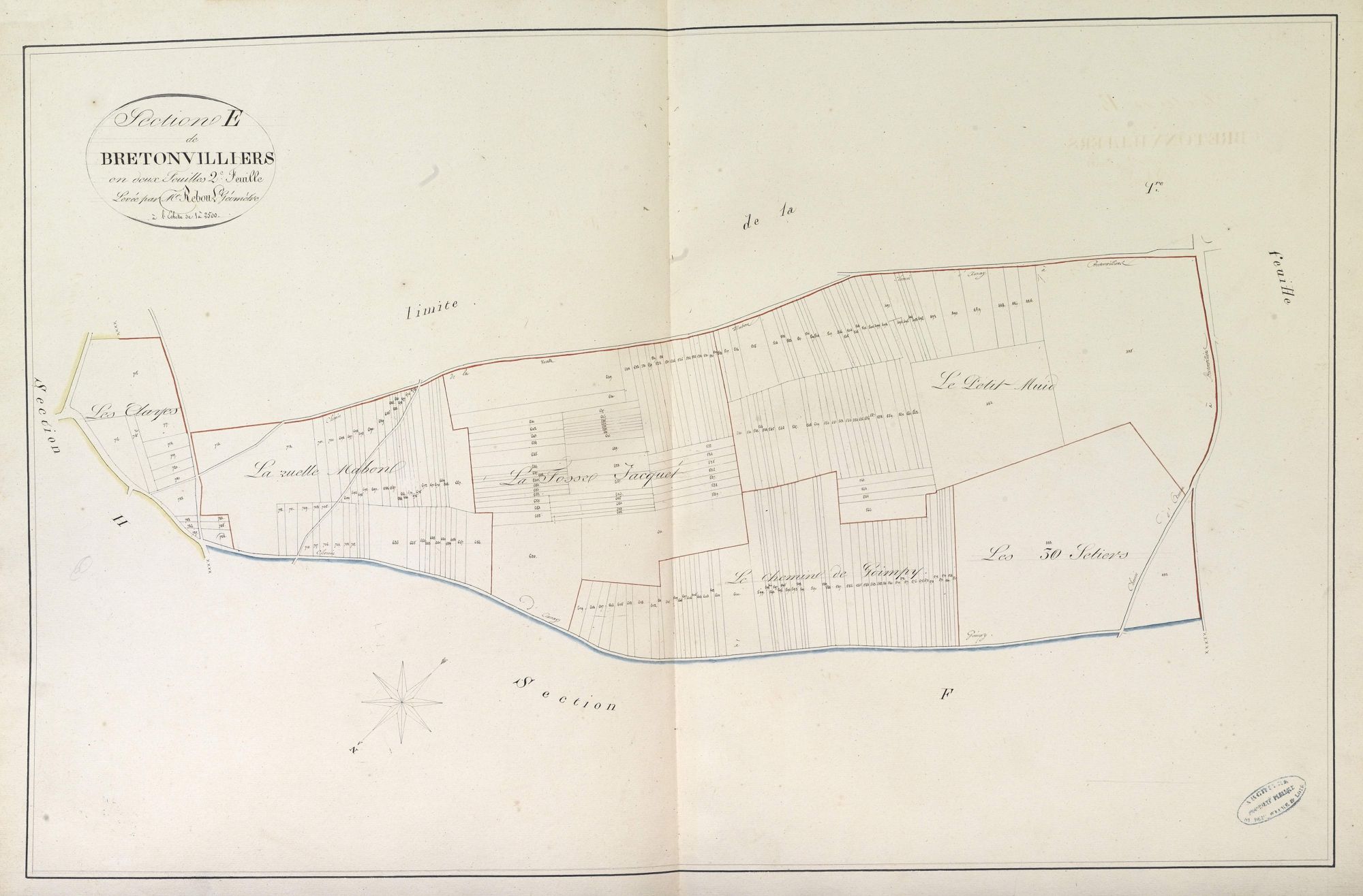 Section E, Bretonvilliers, feuille 2.