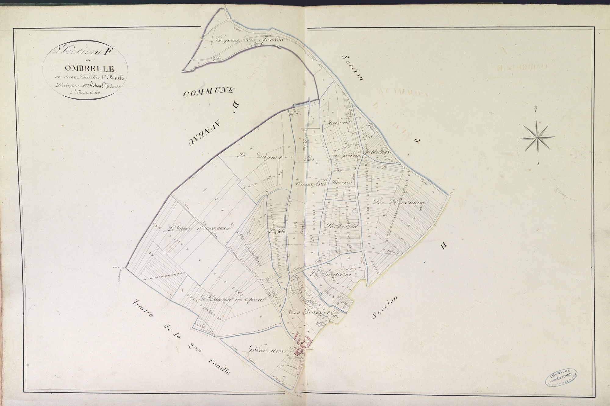 Section F, Ombrelle, feuille 1.
