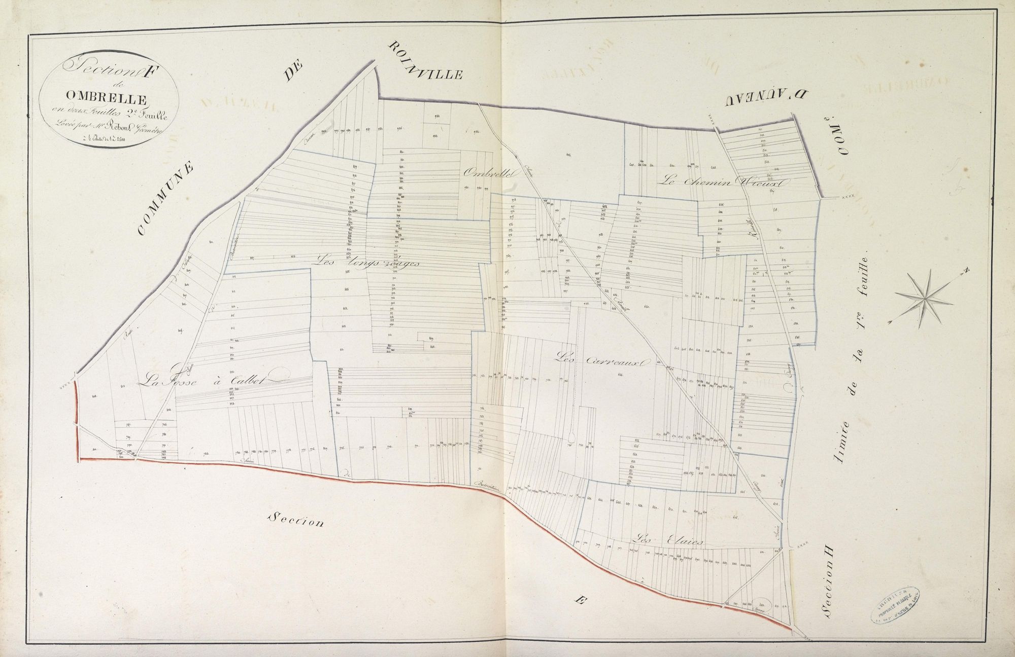 Section F, Ombrelle, feuille 2.