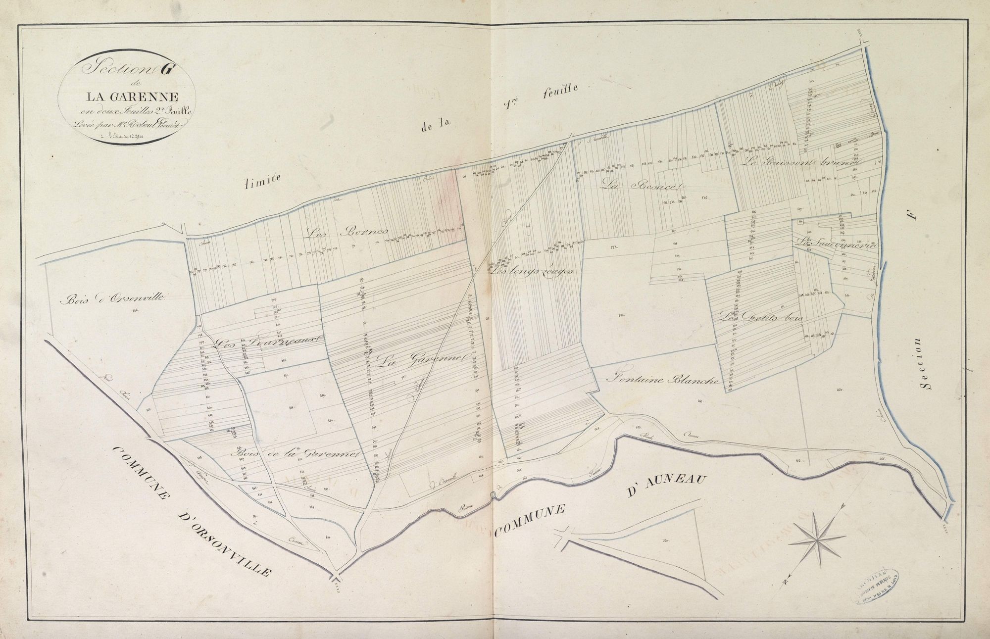 Section G, la Garenne, feuille 2.