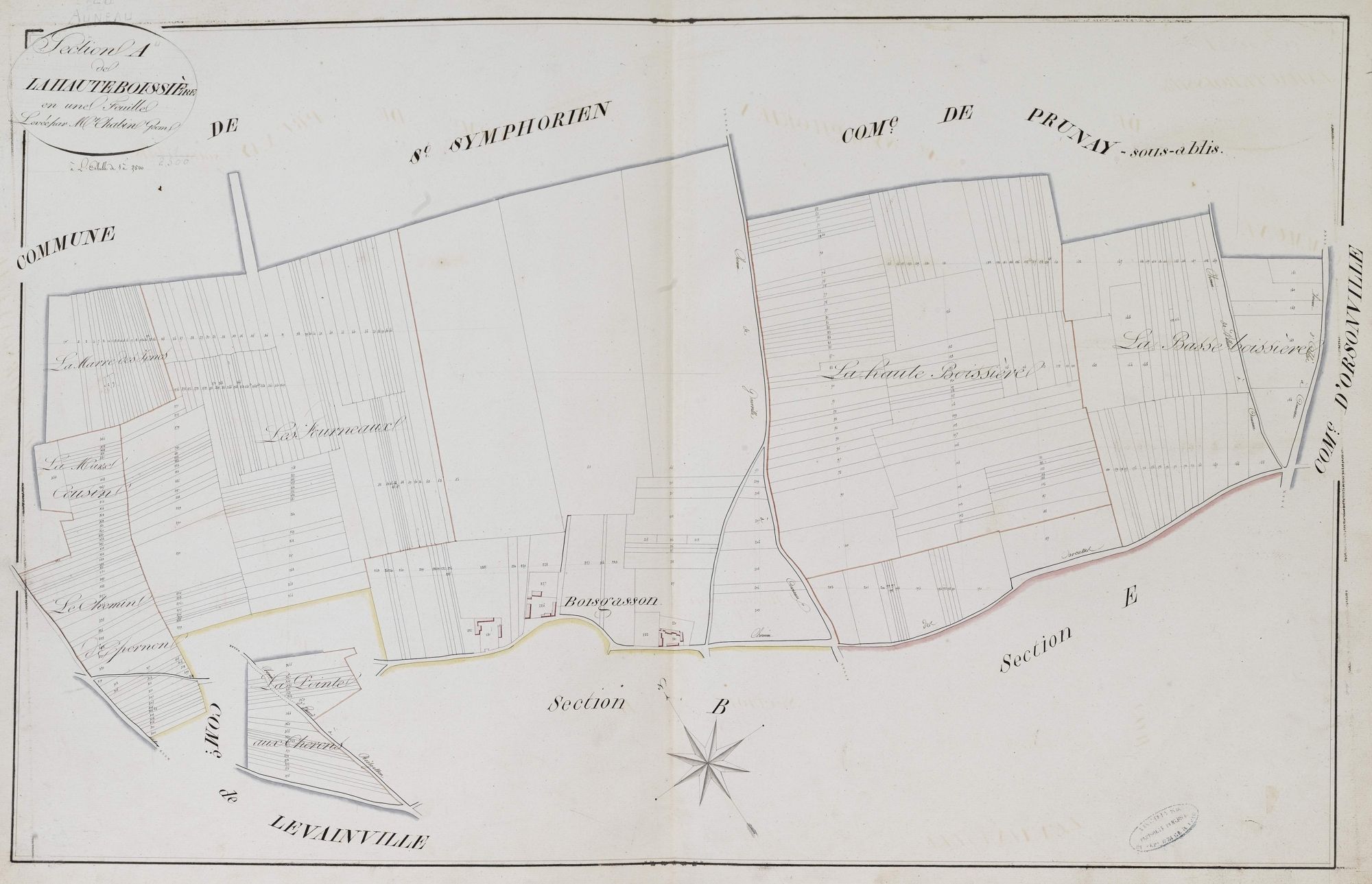 Section A, la Haute Boissière, en une feuille.