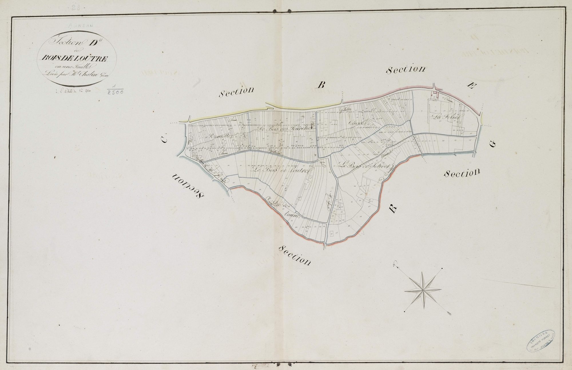 Section D, le Bois de Loutre, en une feuille.
