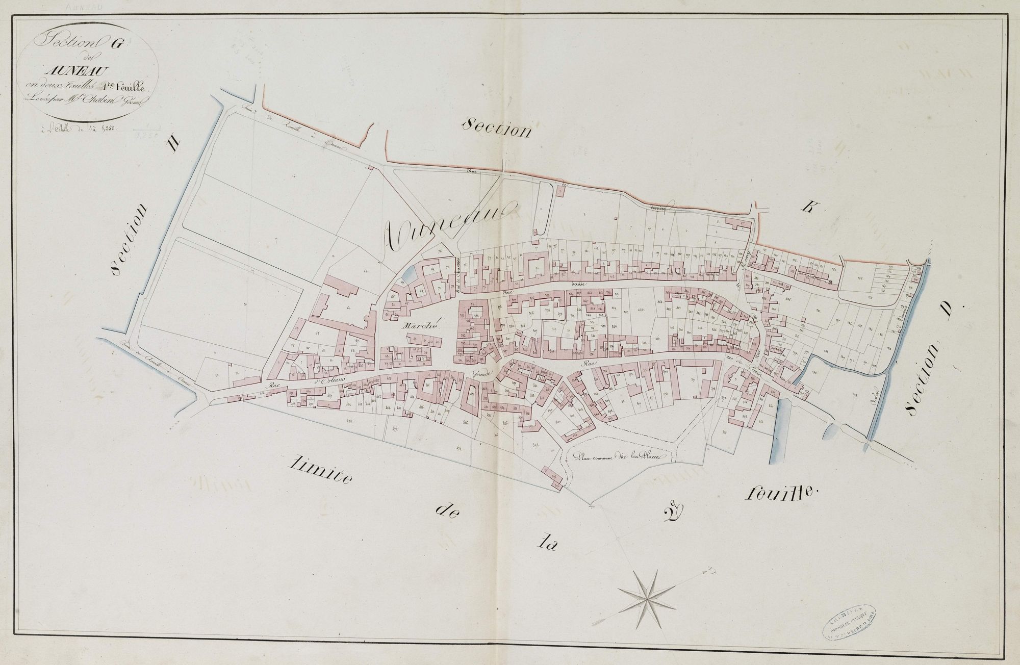 Section G, Auneau, feuille 1.