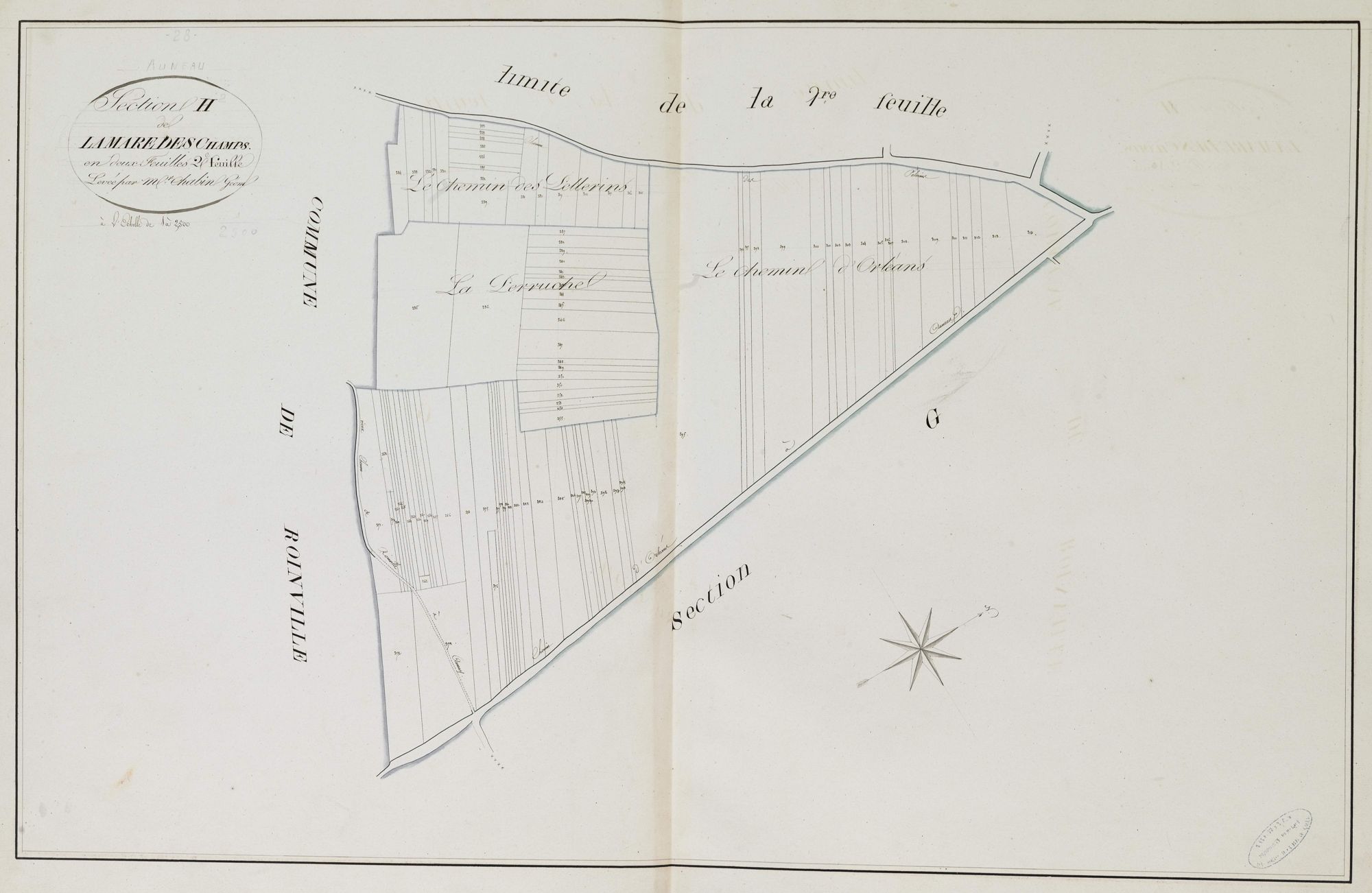 Section H, la Mare des Champs, feuille 2.