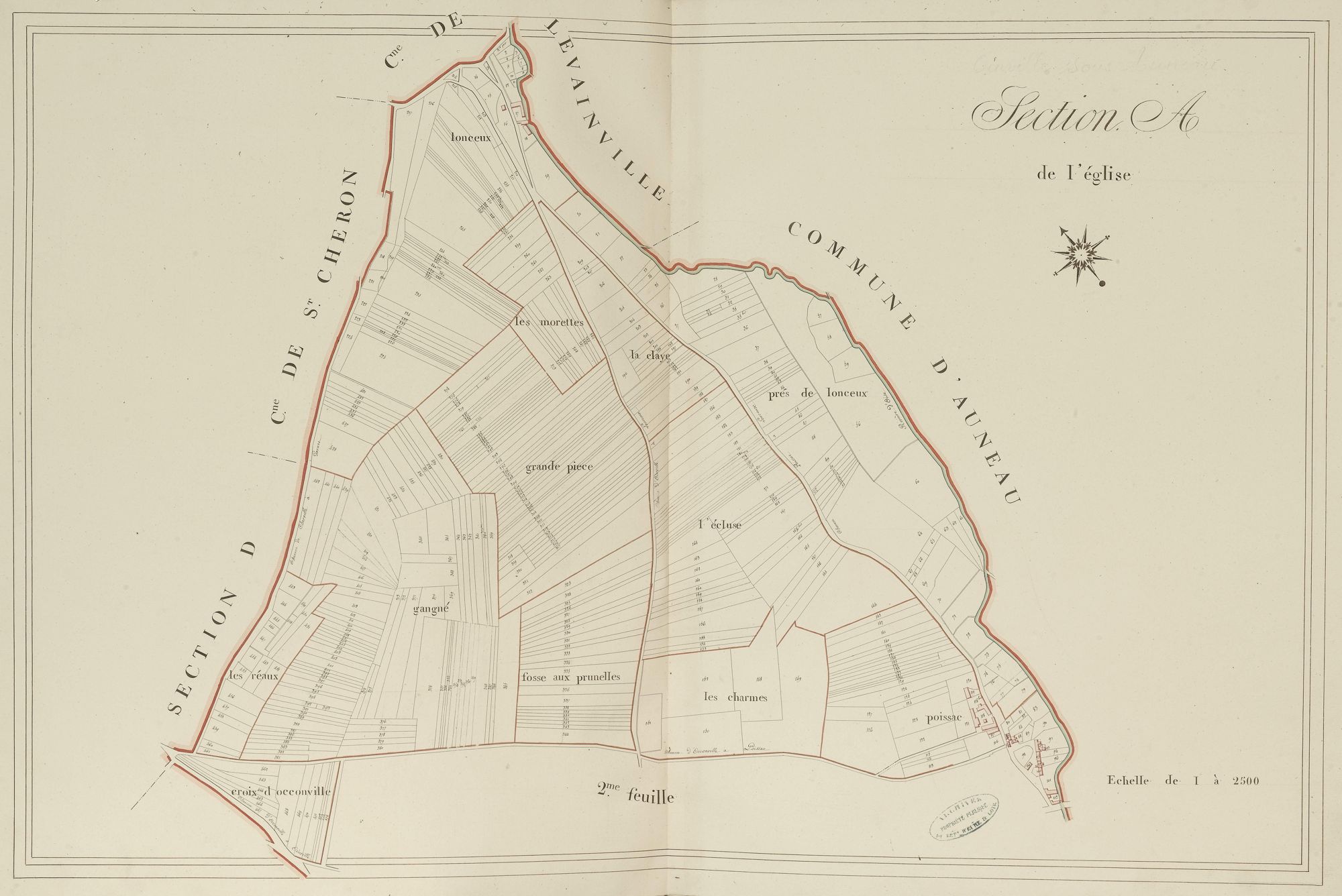 Section A, l'Eglise, feuille 1.
