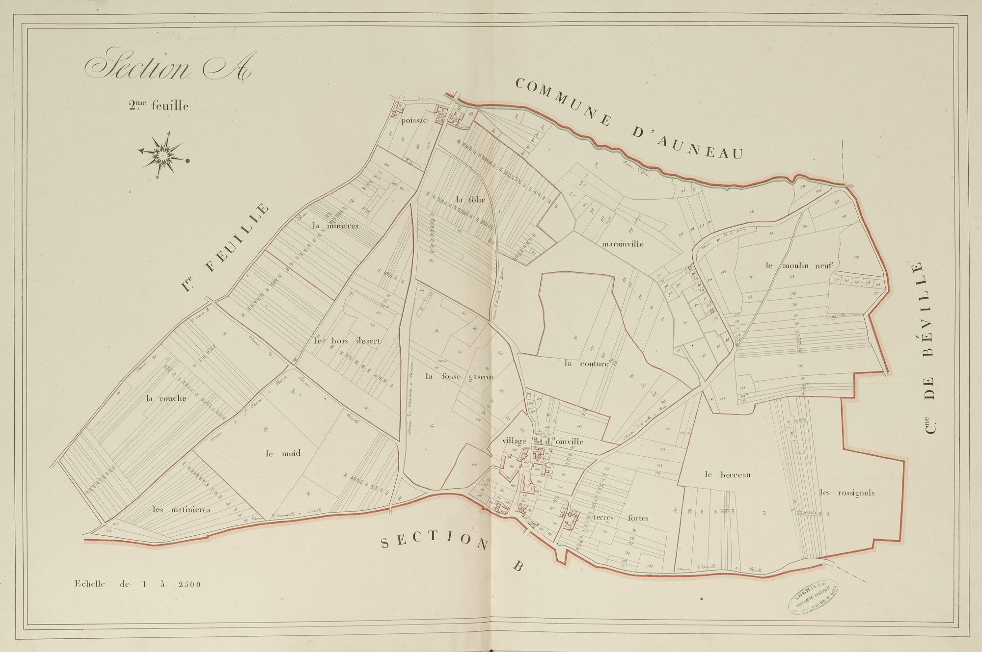 Section A, l'Eglise, feuille 2.