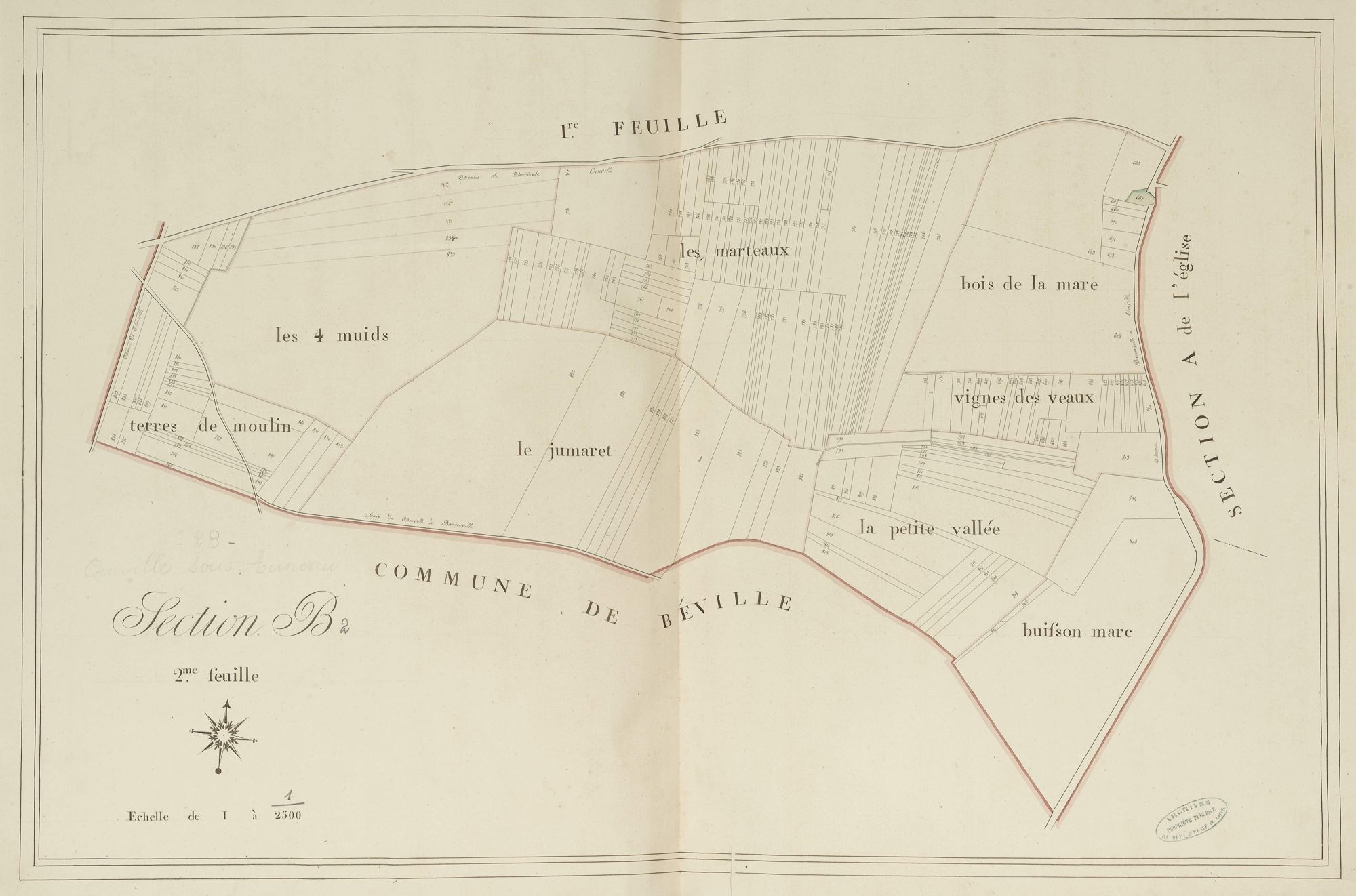 Section B, le Chemin de Chartres, feuille 2.