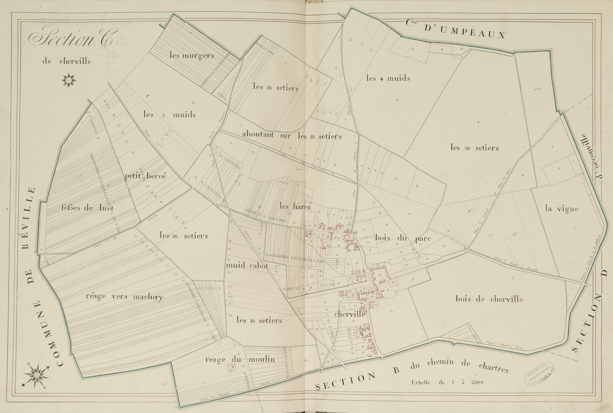 Section C, Cherville, feuille 1.
