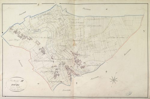 Section H, le Bourg, en une feuille.
