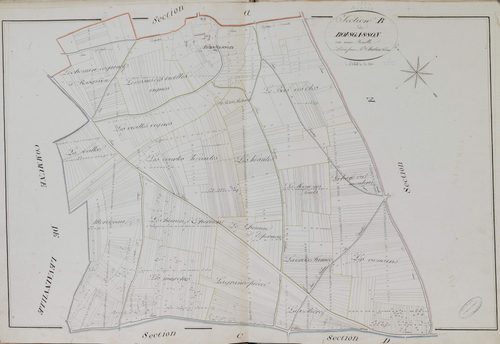 Section B, Boisgasson, en une feuille.