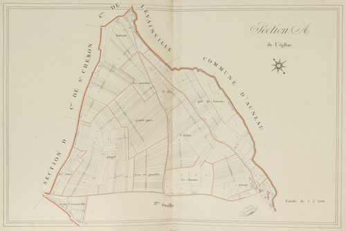 Section A, l'Eglise, feuille 1.