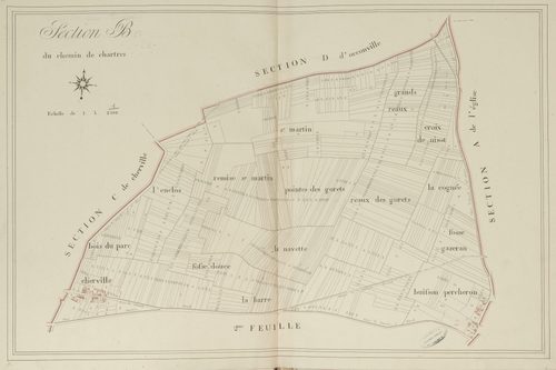 Section B, le Chemin de Chartres, feuille 1.