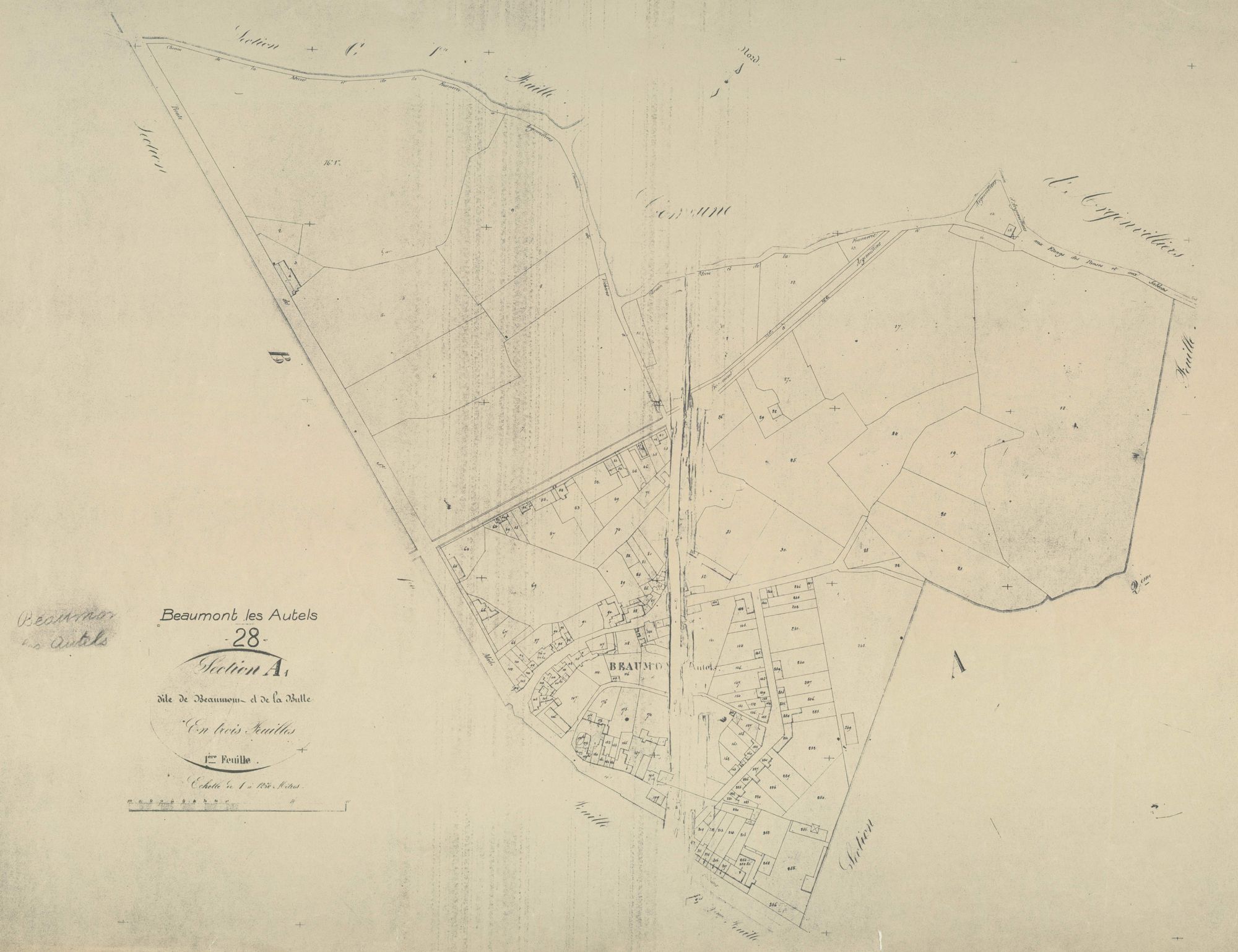 Section A, Beaumont et la Butte, feuille 1.