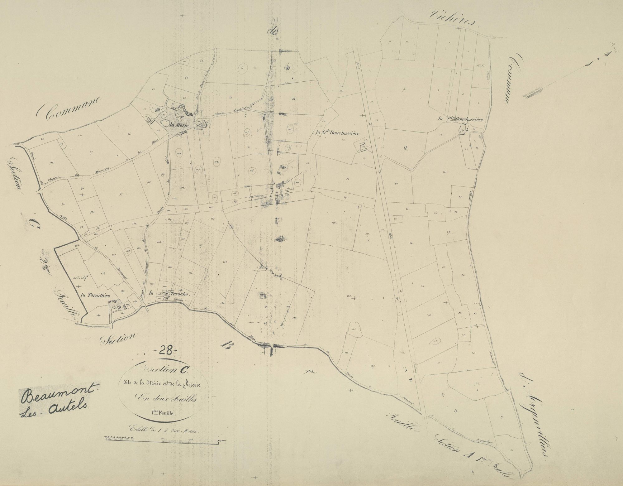 Section C, la Mérie et le Pieterie, feuille 1.