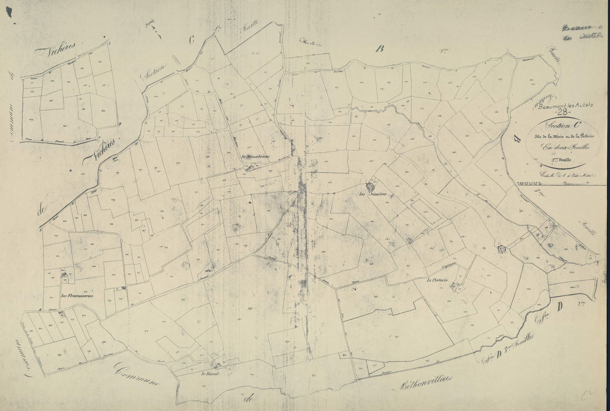 Section C, la Mérie et le Pieterie, feuille 2.