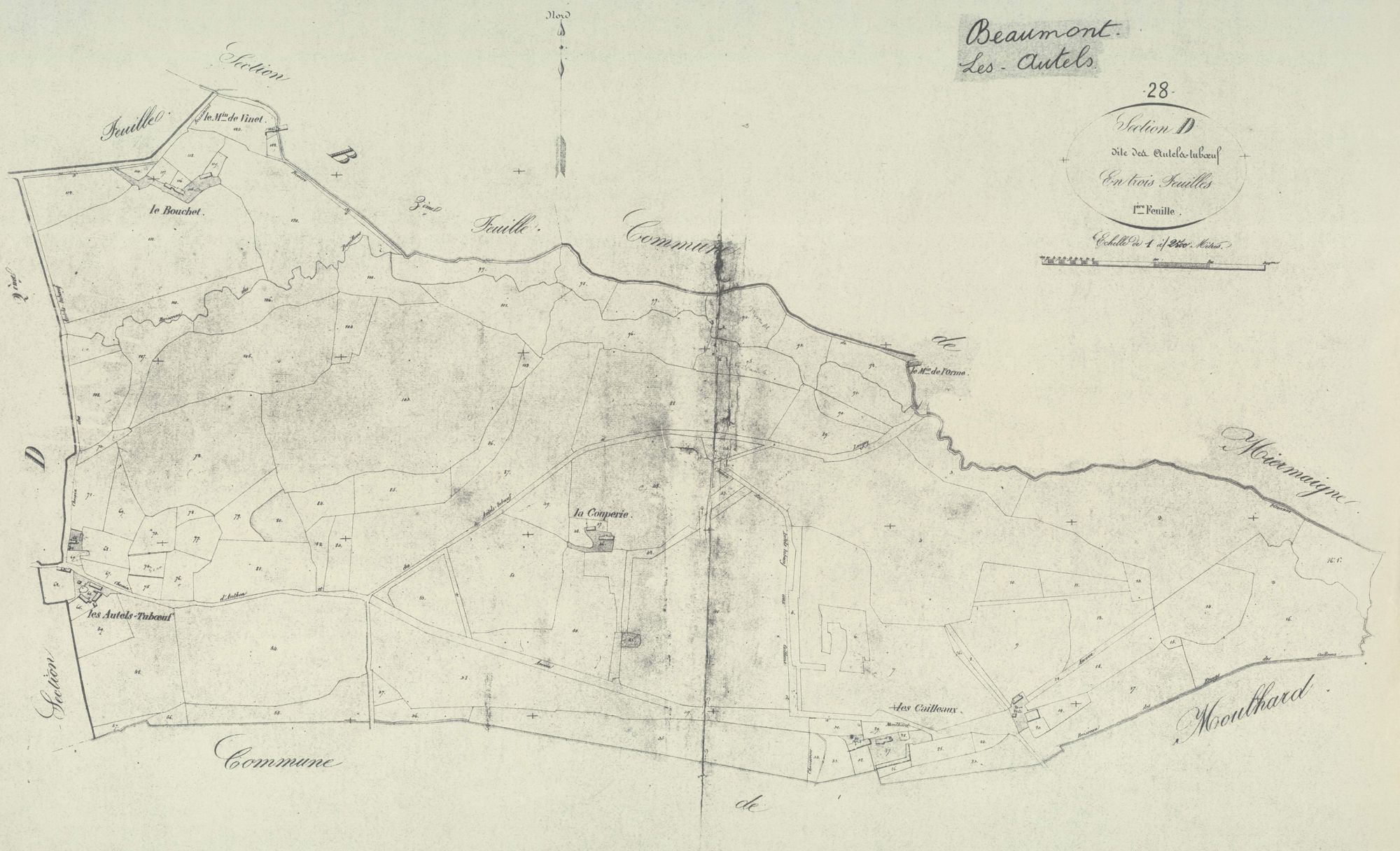 Section D, les Autels-Tuboeuf, feuille 1.
