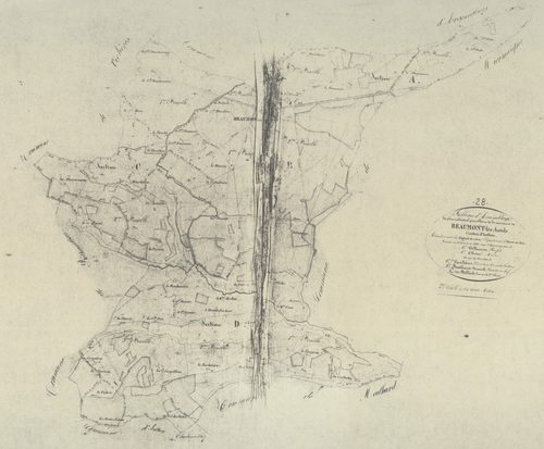 Tableau d'assemblage du plan parcellaire.