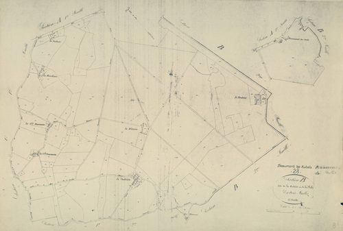 Section B, la Oudrière et la Flèche. feuille 1.