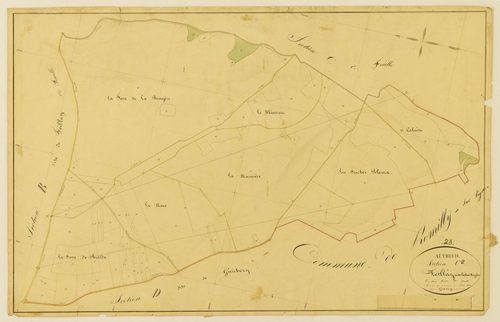 Section C, Feillay et la Fosse Bruyère, feuille 2 / Terminée sur le terrain par Monsieur Godefroy, Géomètre secondaire.