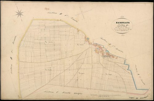 Section B, le Village, feuille 3 / Terminée sur le terrain par Monsieur Beauchet, Géomètre.