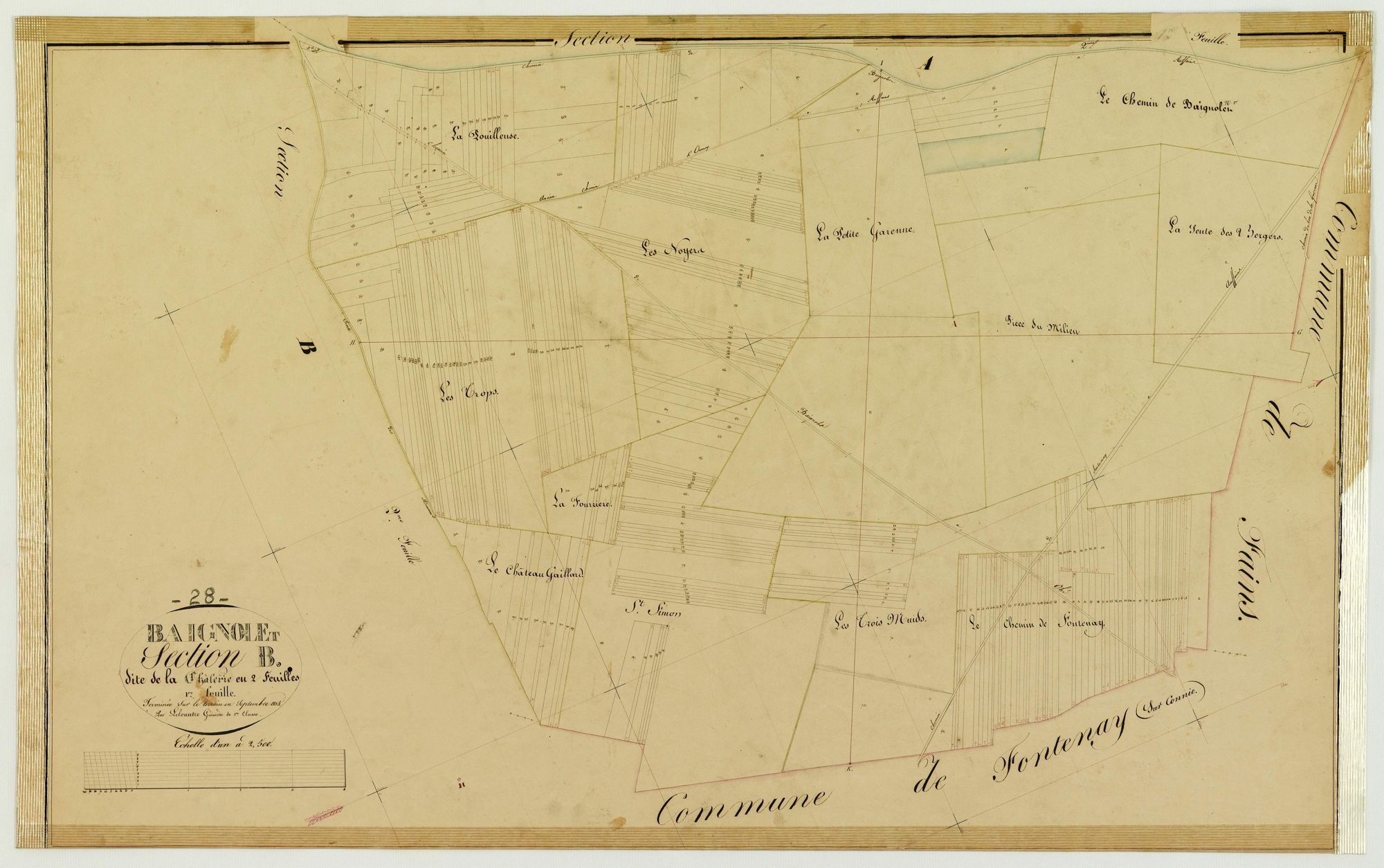 Section B, la Châlerie, feuille 1.