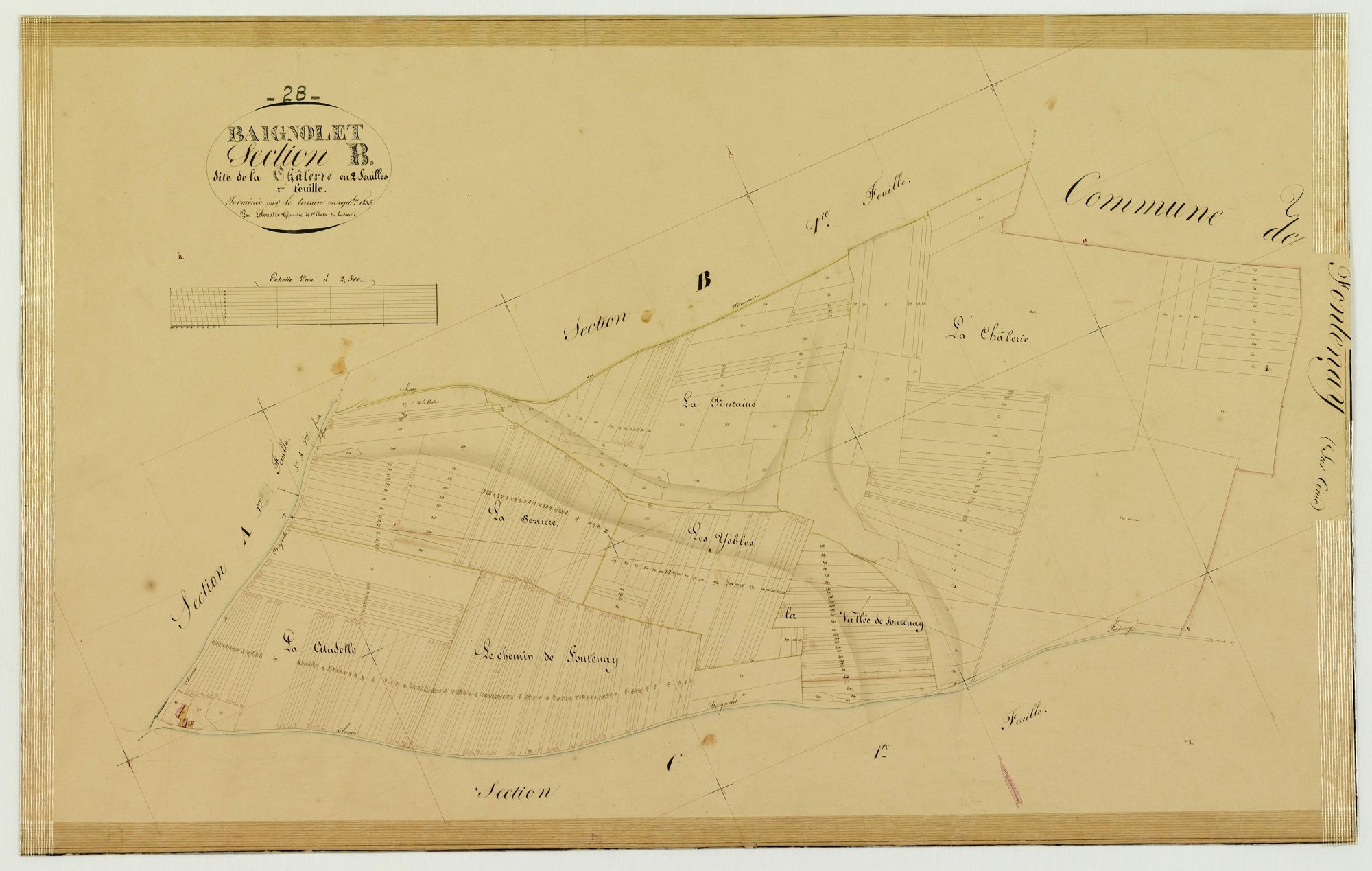 Section B, la Châlerie, feuille 2.