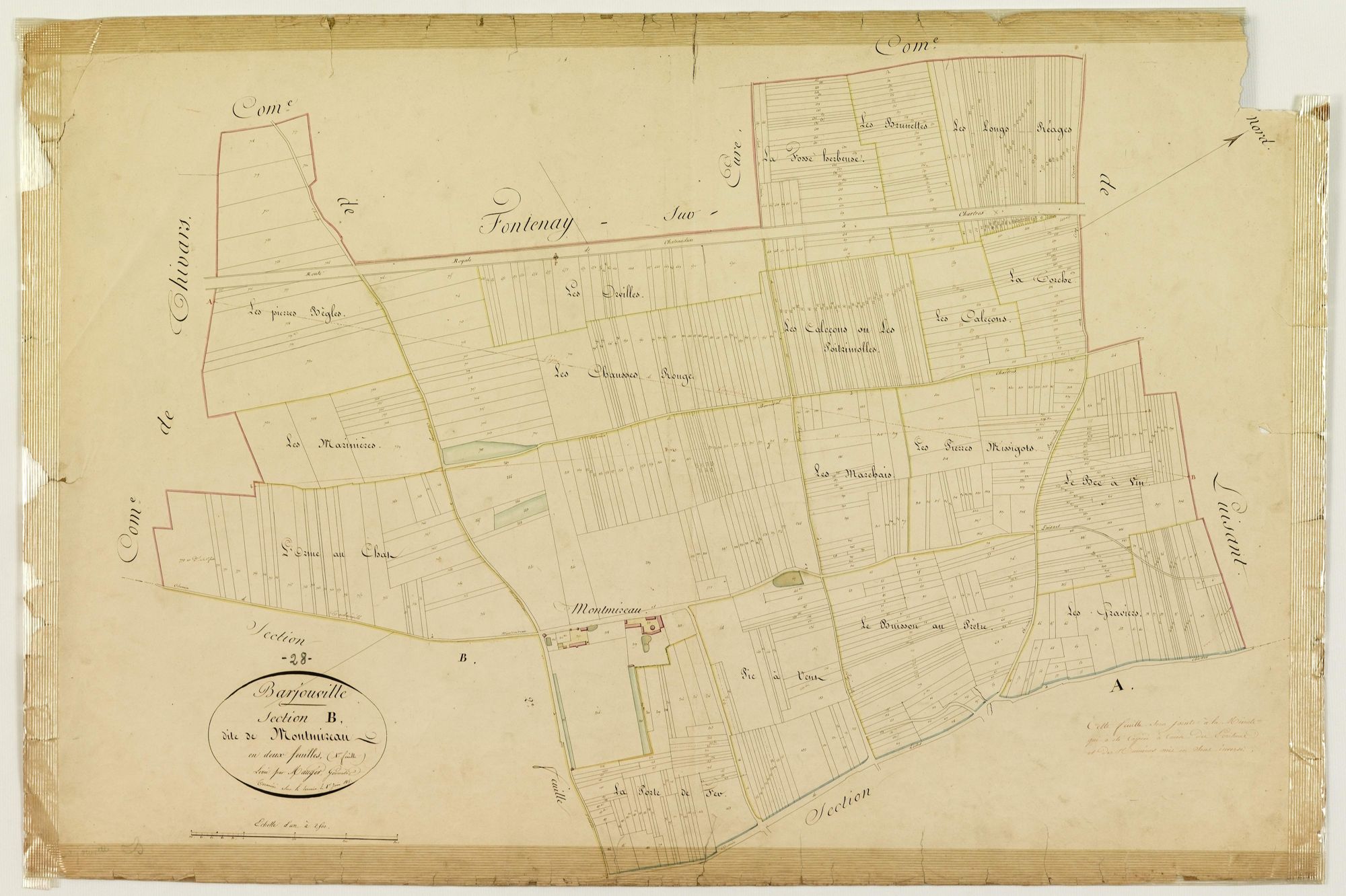 Section B, Montmireau, feuille 1.