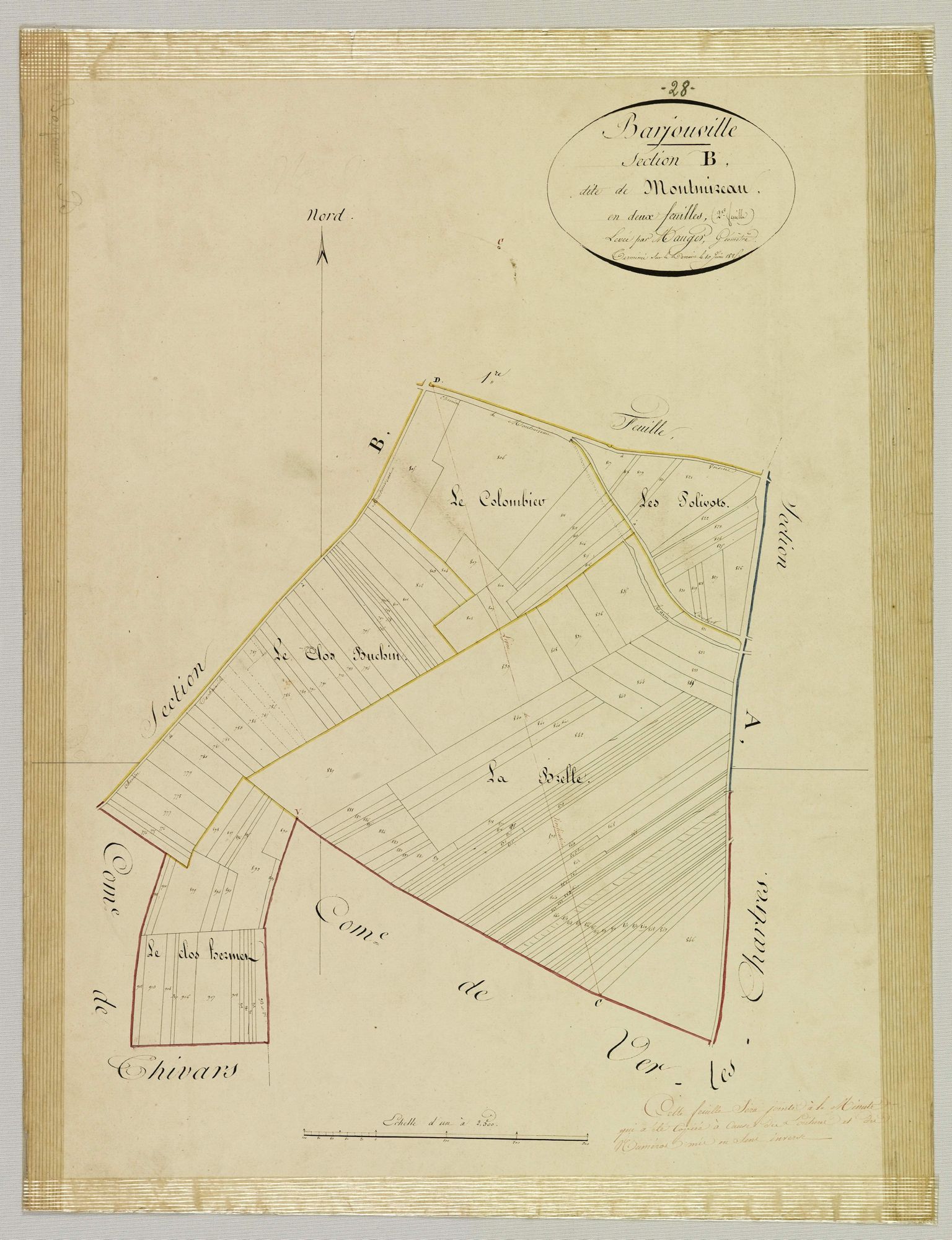 Section B, Montmireau, feuille 2.