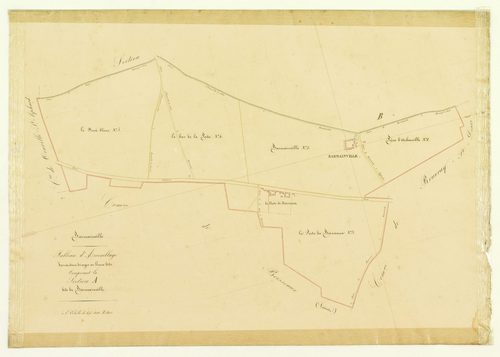 Tableau d'assemblage des cantons, triages ou lieux-dits composant la commune de Barmainville, Section A.