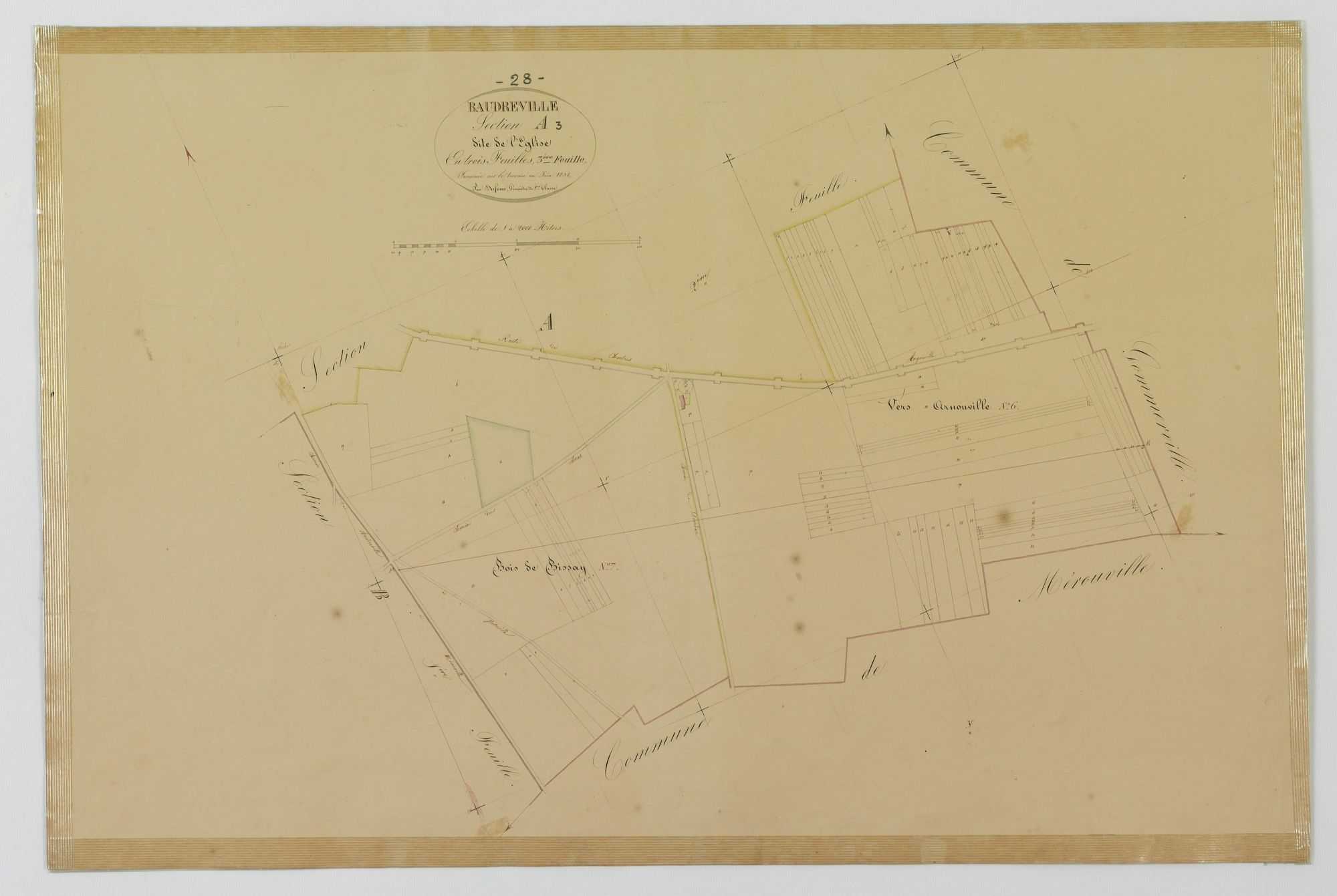 Section A, l'Eglise, feuille 3.
