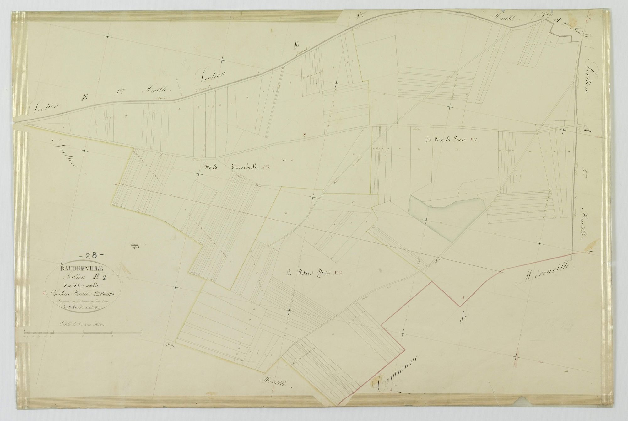 Section B, Ormeville, feuille 1.