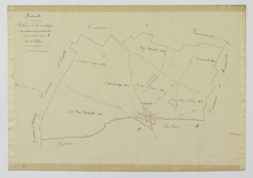 Tableau d'assemblage des cantons, triages ou lieux-dits composant la section A.