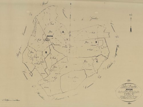 Tableau d'assemblage du plan parcellaire.