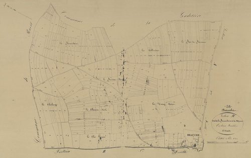 Section A, la Renauderie et Méziau, feuille 1.
