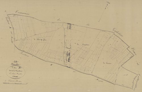 Section B, la Drouetterie, feuille 1.